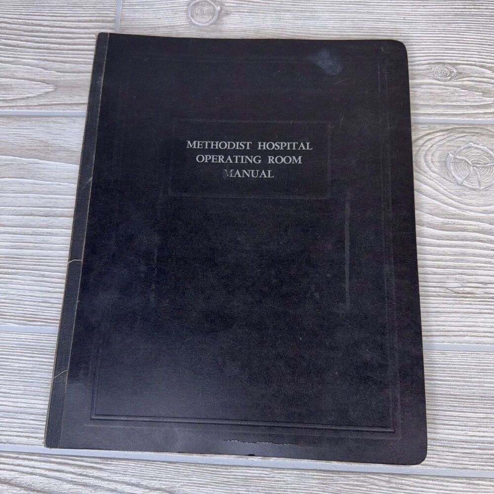 Methodist Hospital Operating Room Manual 1959 Memphis Tennessee Binder UNIQUE